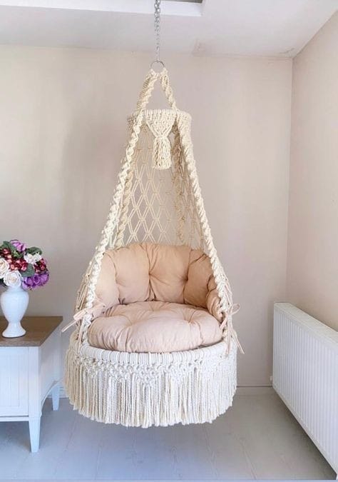 AuraNest Handcrafted Macrame Swing